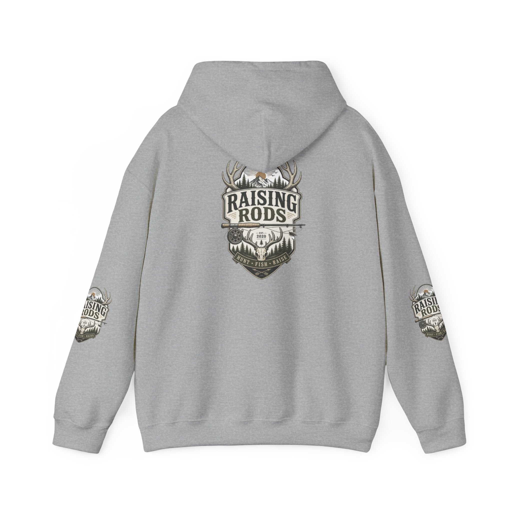 Raising Rods Deer Antler Hoodie — Hunting Crewneck Pullover