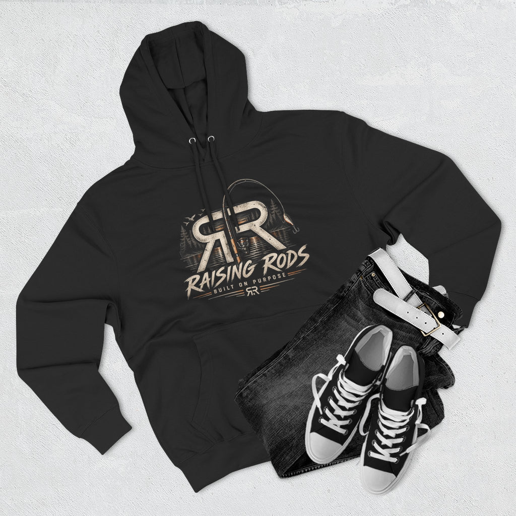 Fishing Hoodie — "Early Mornings Tight Lines" Graphic Fleece Pullover