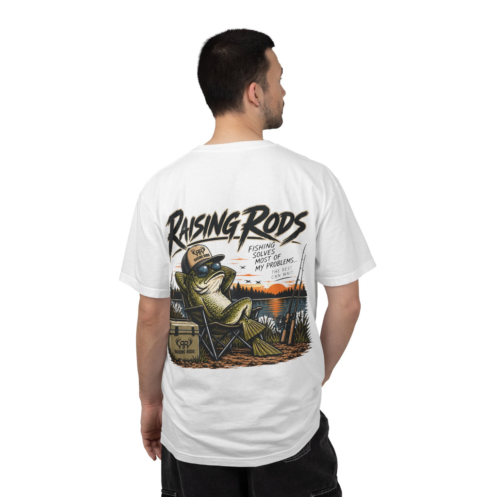 Fishing T-Shirt — "Raising Rods" Bass Fishing Graphic Tee