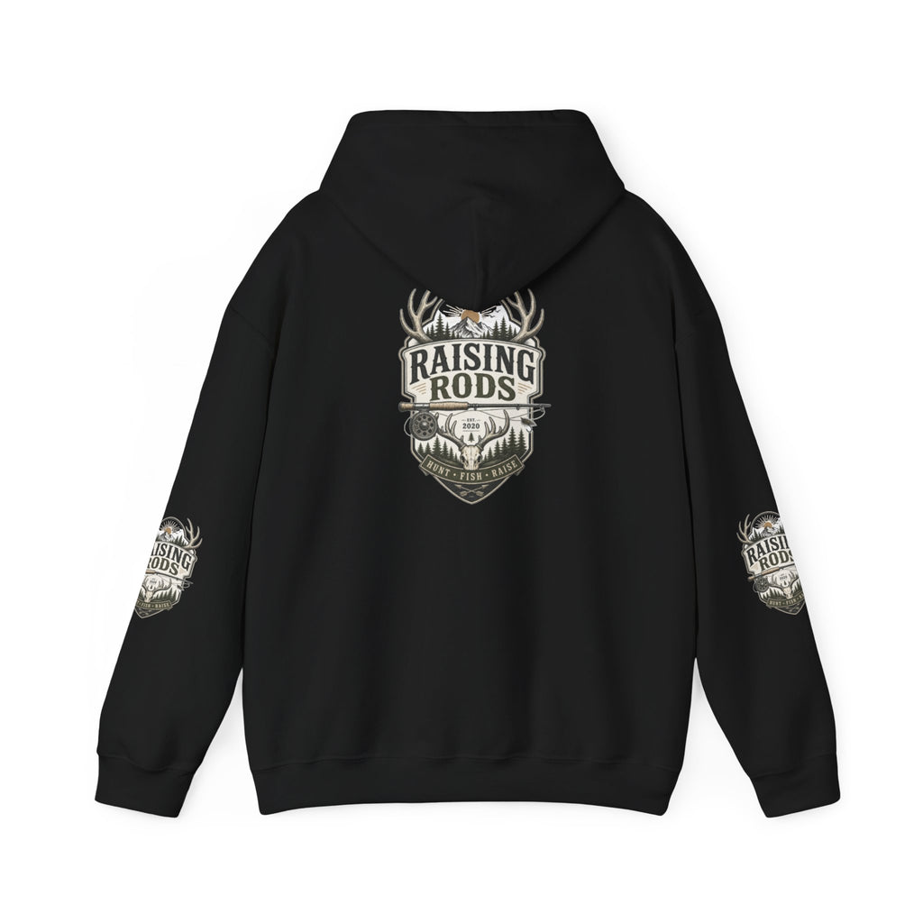 Raising Rods Deer Antler Hoodie — Hunting Crewneck Pullover