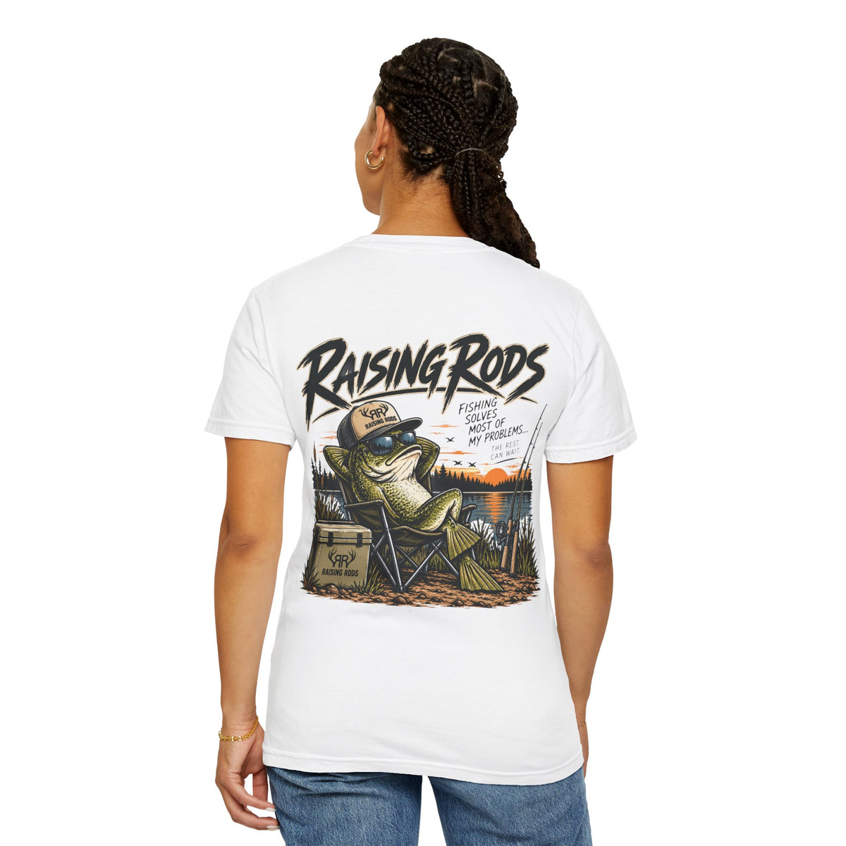 Fishing T-Shirt — "Raising Rods" Bass Fishing Graphic Tee