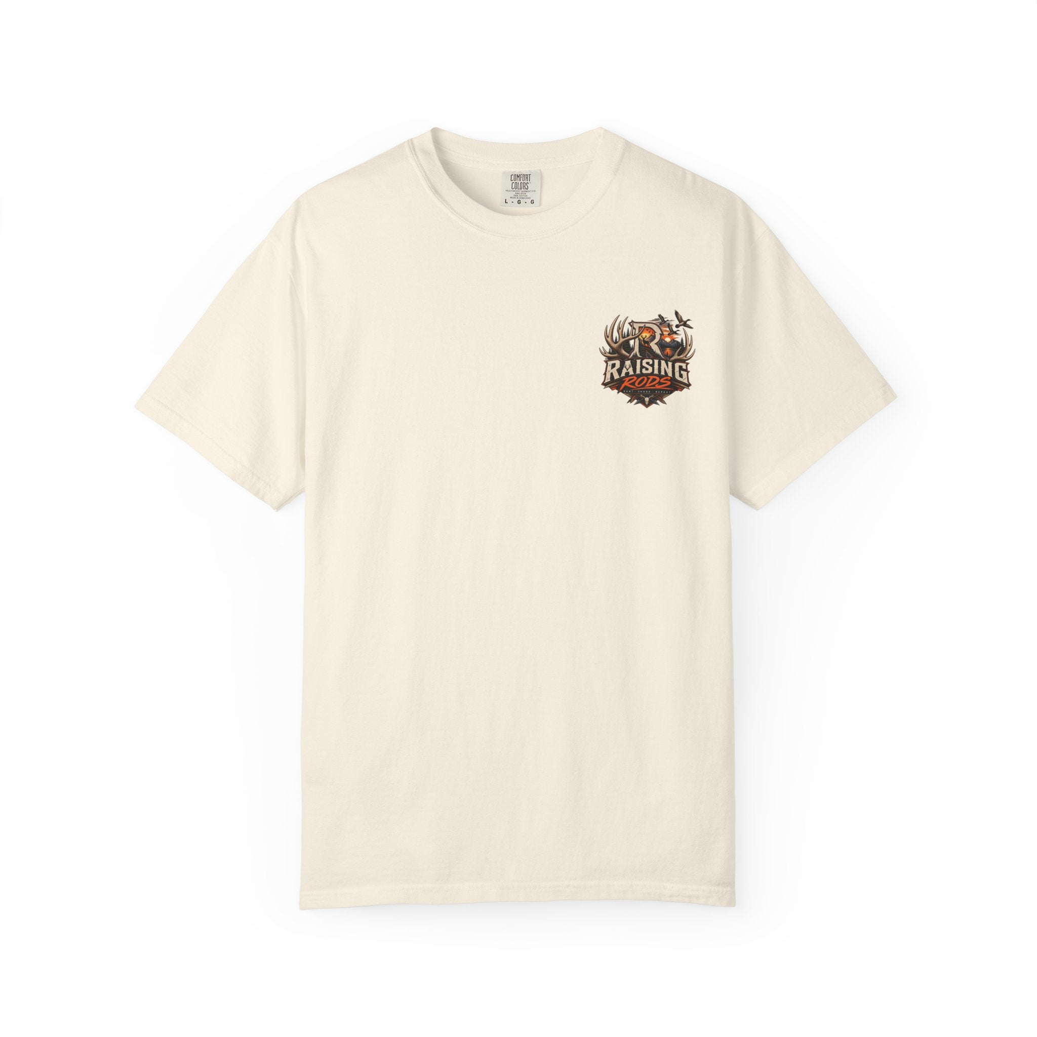 Raising Rods Hunting T-Shirt — Outdoor Deer & Duck Logo Tee