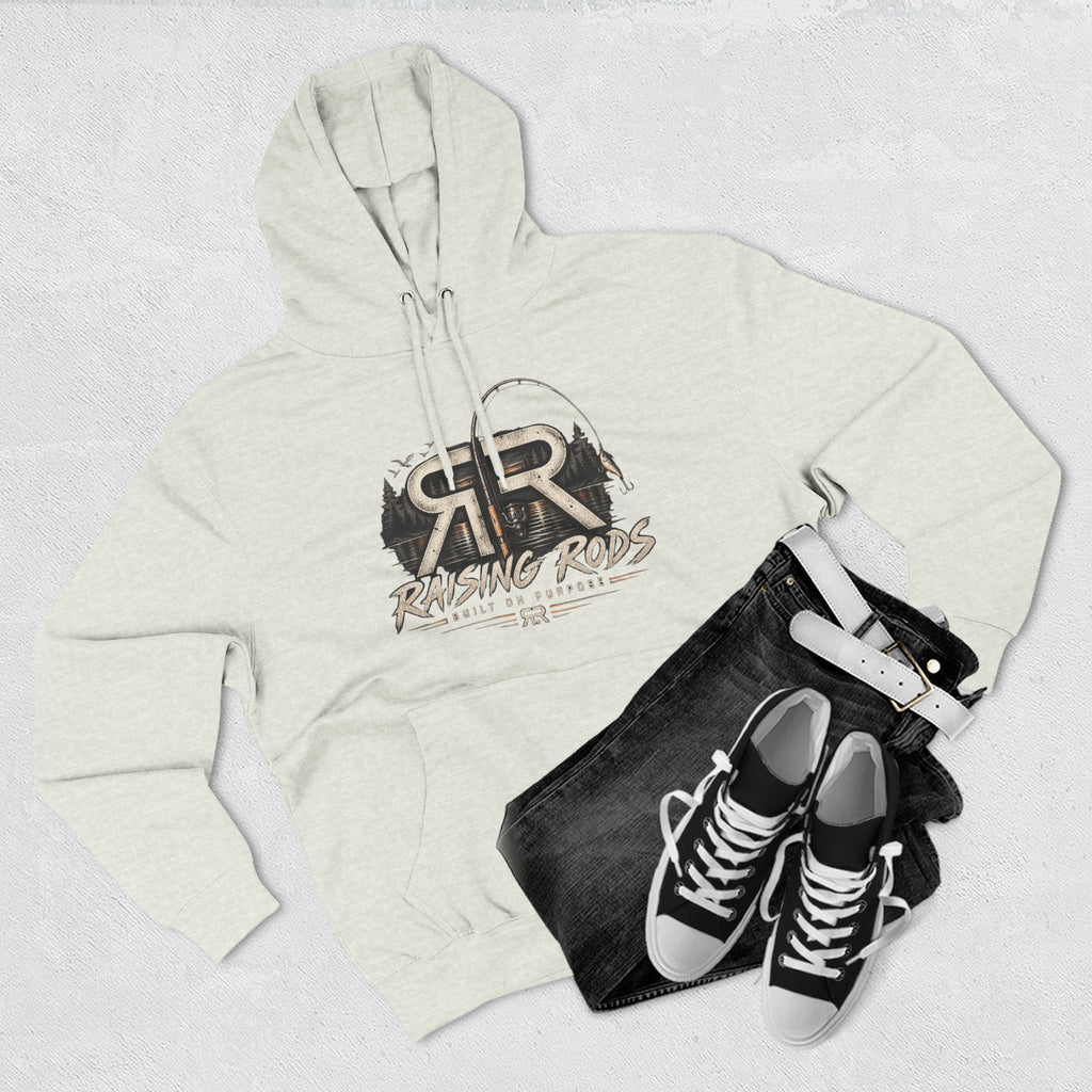 Fishing Hoodie — "Early Mornings Tight Lines" Graphic Fleece Pullover