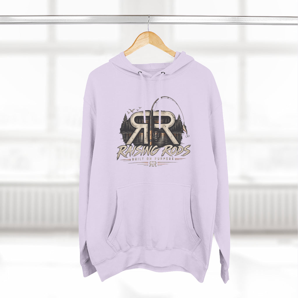 Fishing Hoodie — "Early Mornings Tight Lines" Graphic Fleece Pullover