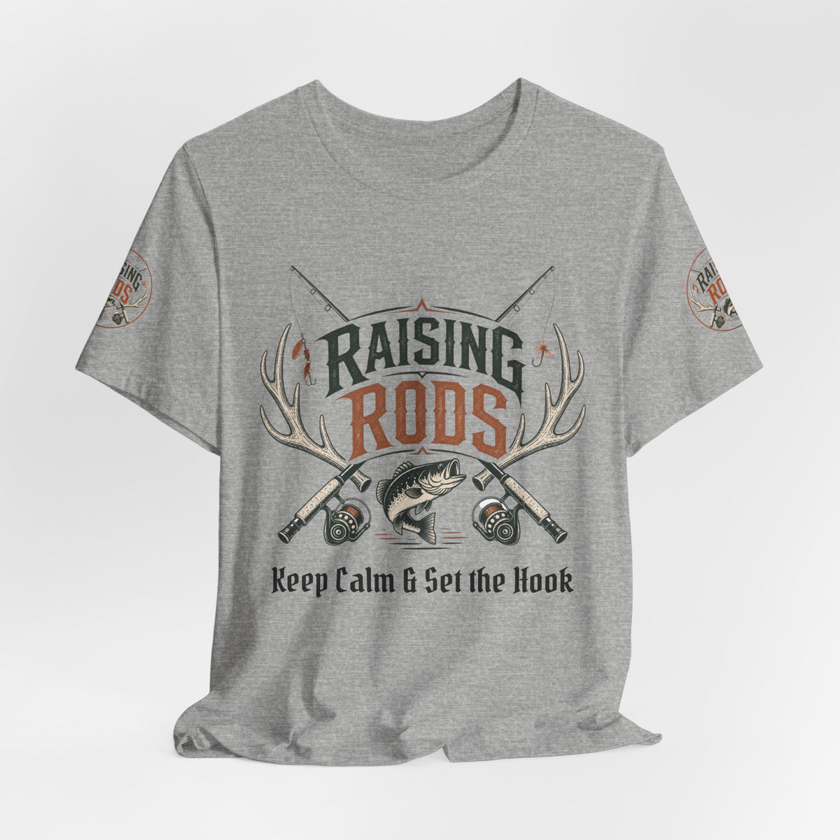 Raising Rods Fishing Tee — "Keep Calm & Get the Hook" Angler T‑Shirt