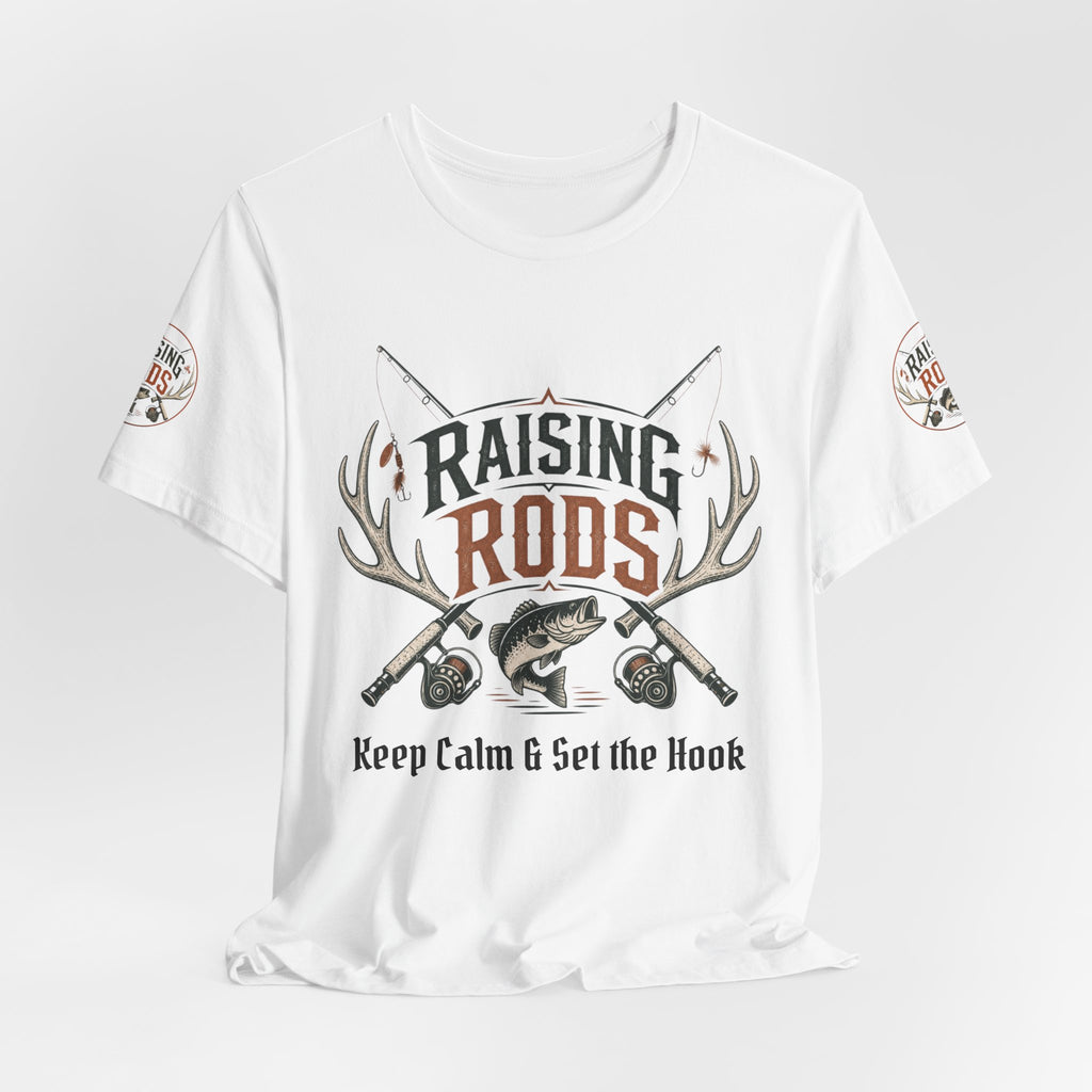 Raising Rods Fishing Tee — "Keep Calm & Get the Hook" Angler T‑Shirt