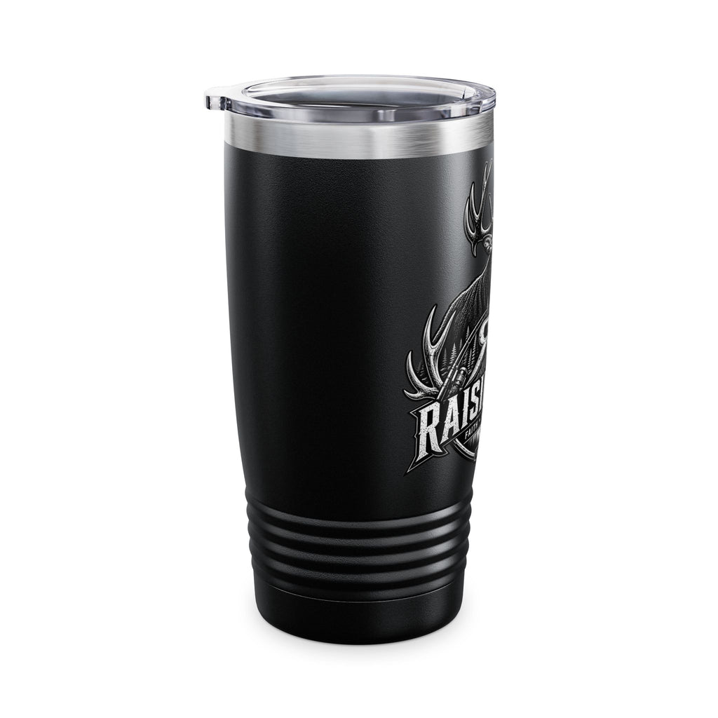 Raising Rods 20oz Hunting Tumbler — Deer Antler Rustic Insulated Cup