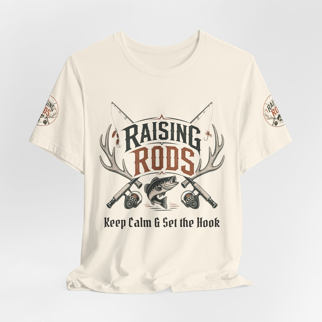 Raising Rods Fishing Tee — "Keep Calm & Get the Hook" Angler T‑Shirt