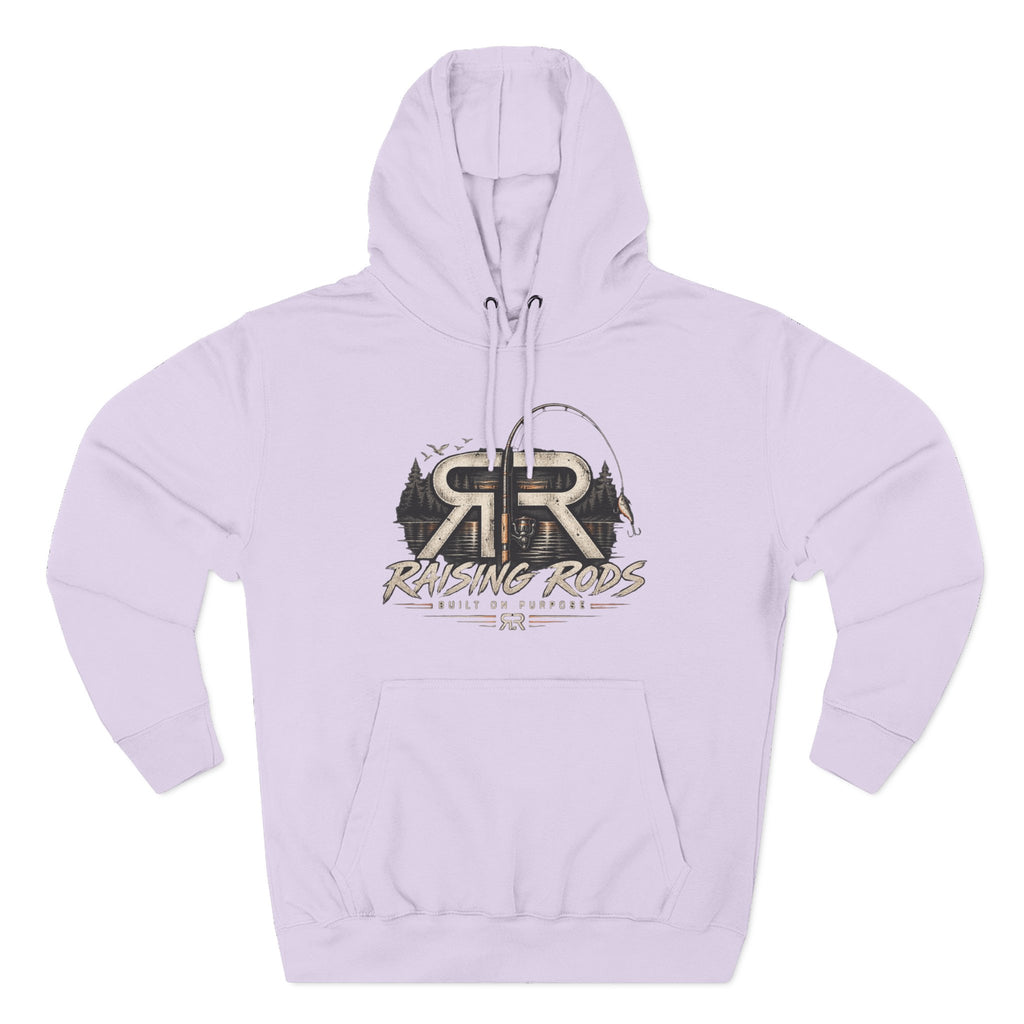 Fishing Hoodie — "Early Mornings Tight Lines" Graphic Fleece Pullover