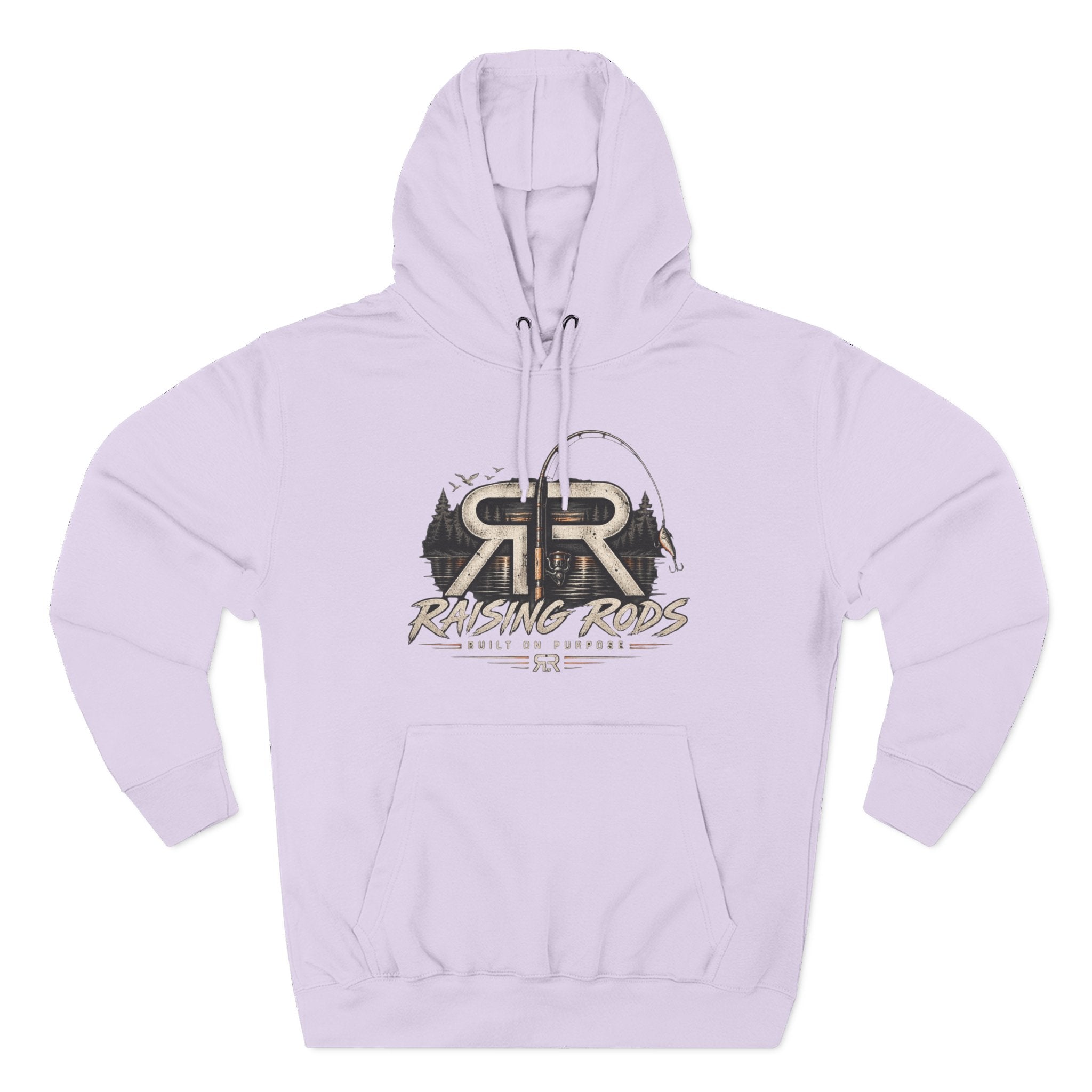 Fishing Hoodie — "Early Mornings Tight Lines" Graphic Fleece Pullover