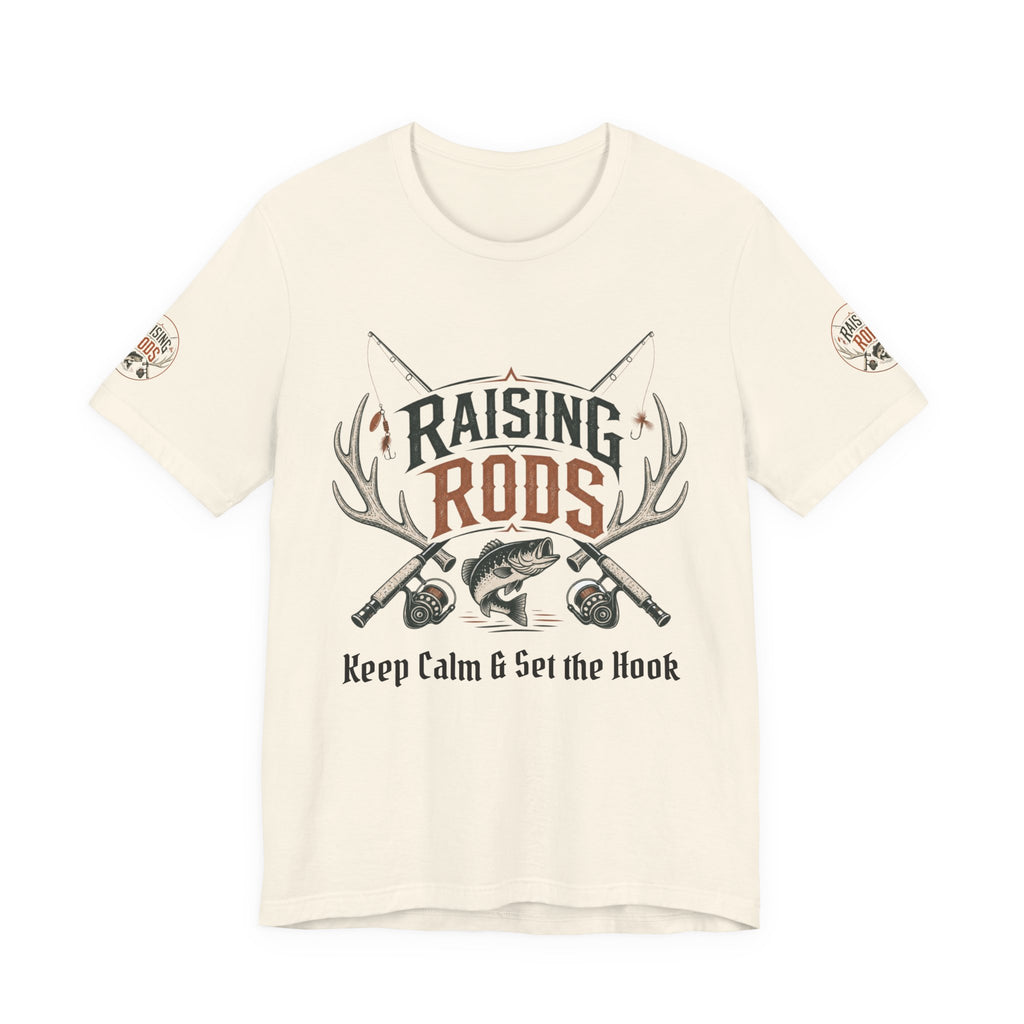 Raising Rods Fishing Tee — "Keep Calm & Get the Hook" Angler T‑Shirt