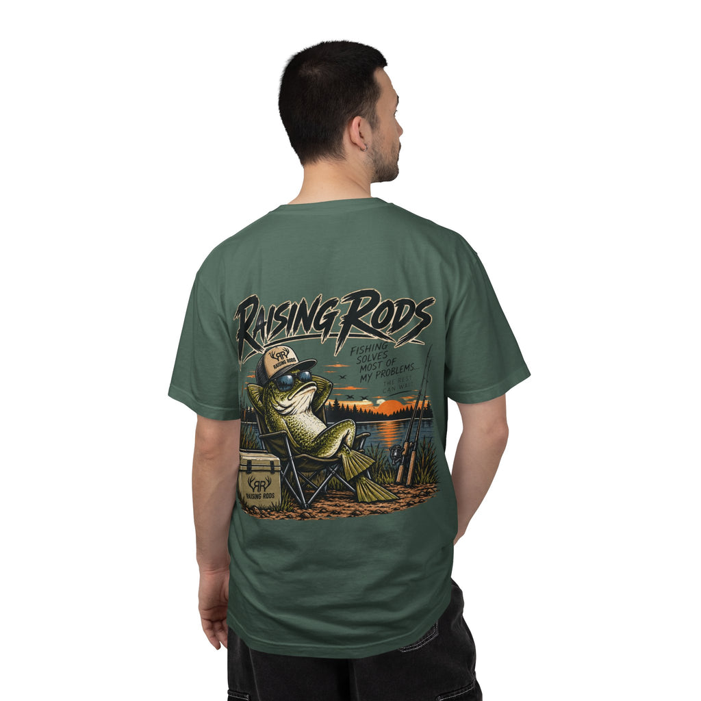 Fishing T-Shirt — "Raising Rods" Bass Fishing Graphic Tee