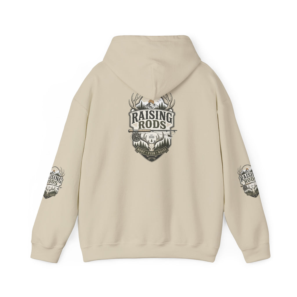 Raising Rods Deer Antler Hoodie — Hunting Crewneck Pullover
