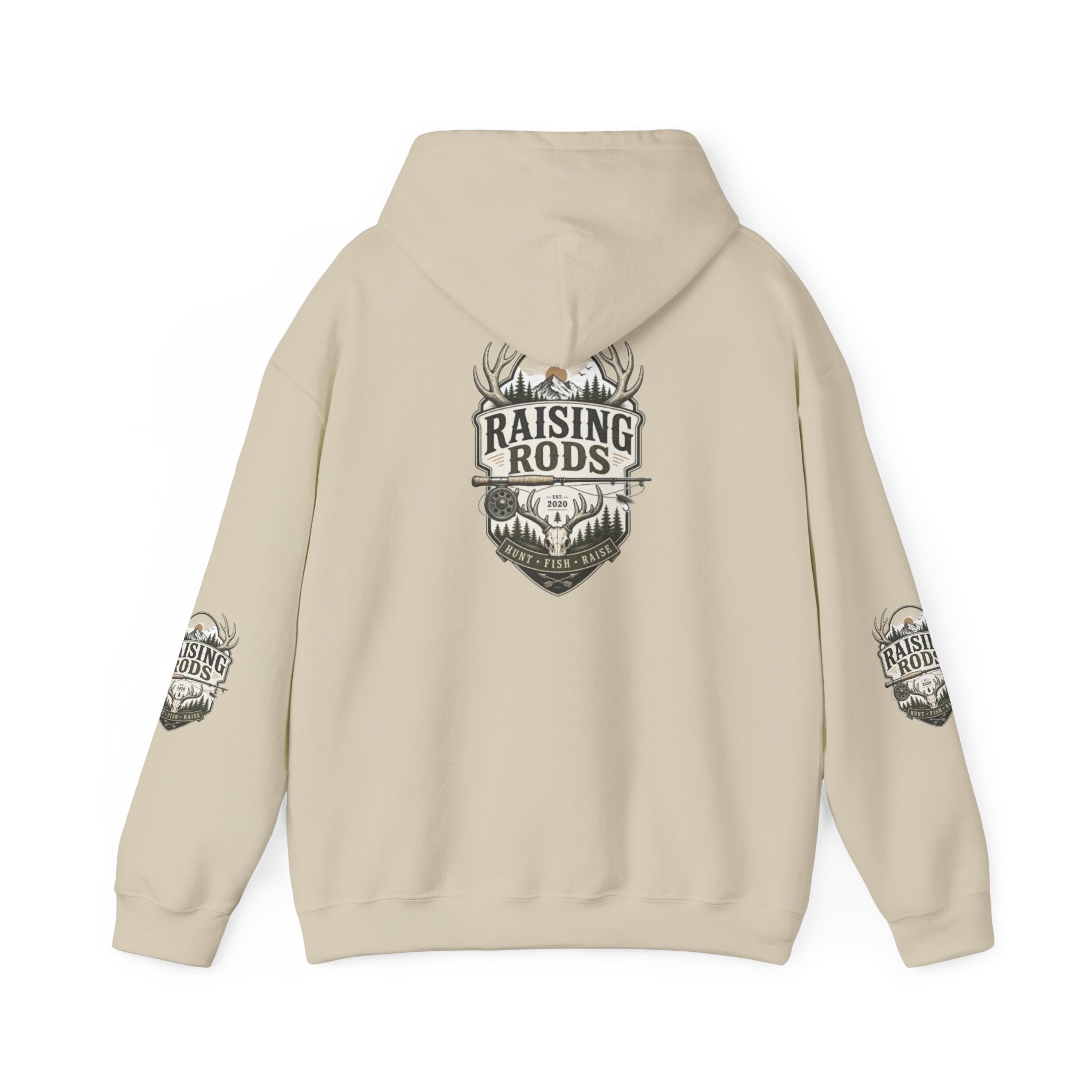 Raising Rods Deer Antler Hoodie — Hunting Crewneck Pullover