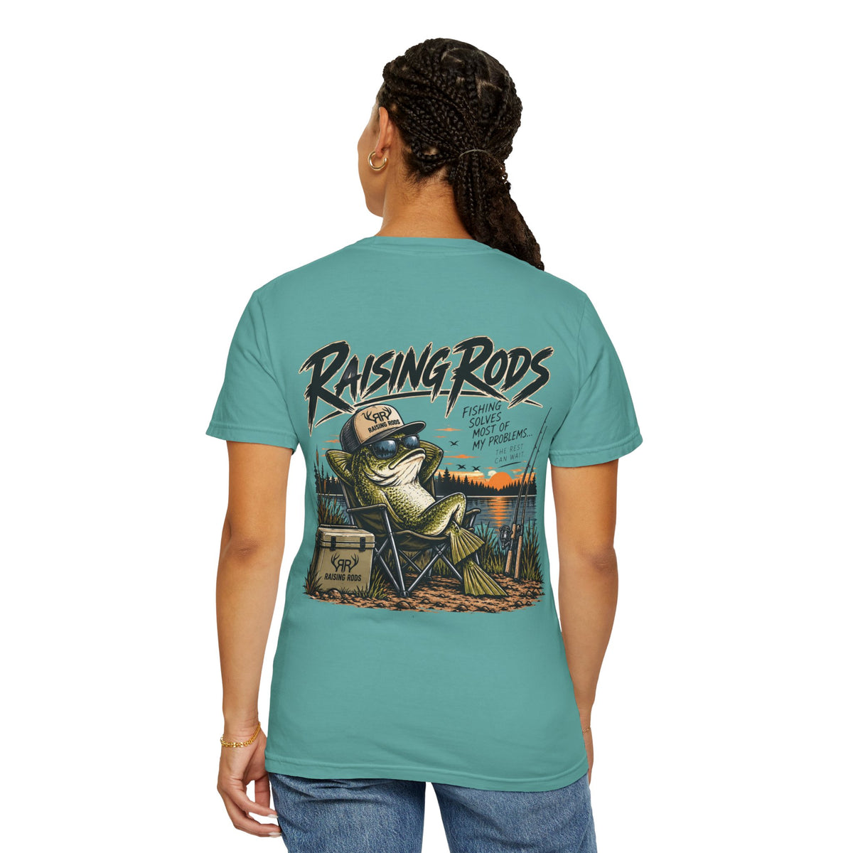 Fishing T-Shirt — "Raising Rods" Bass Fishing Graphic Tee
