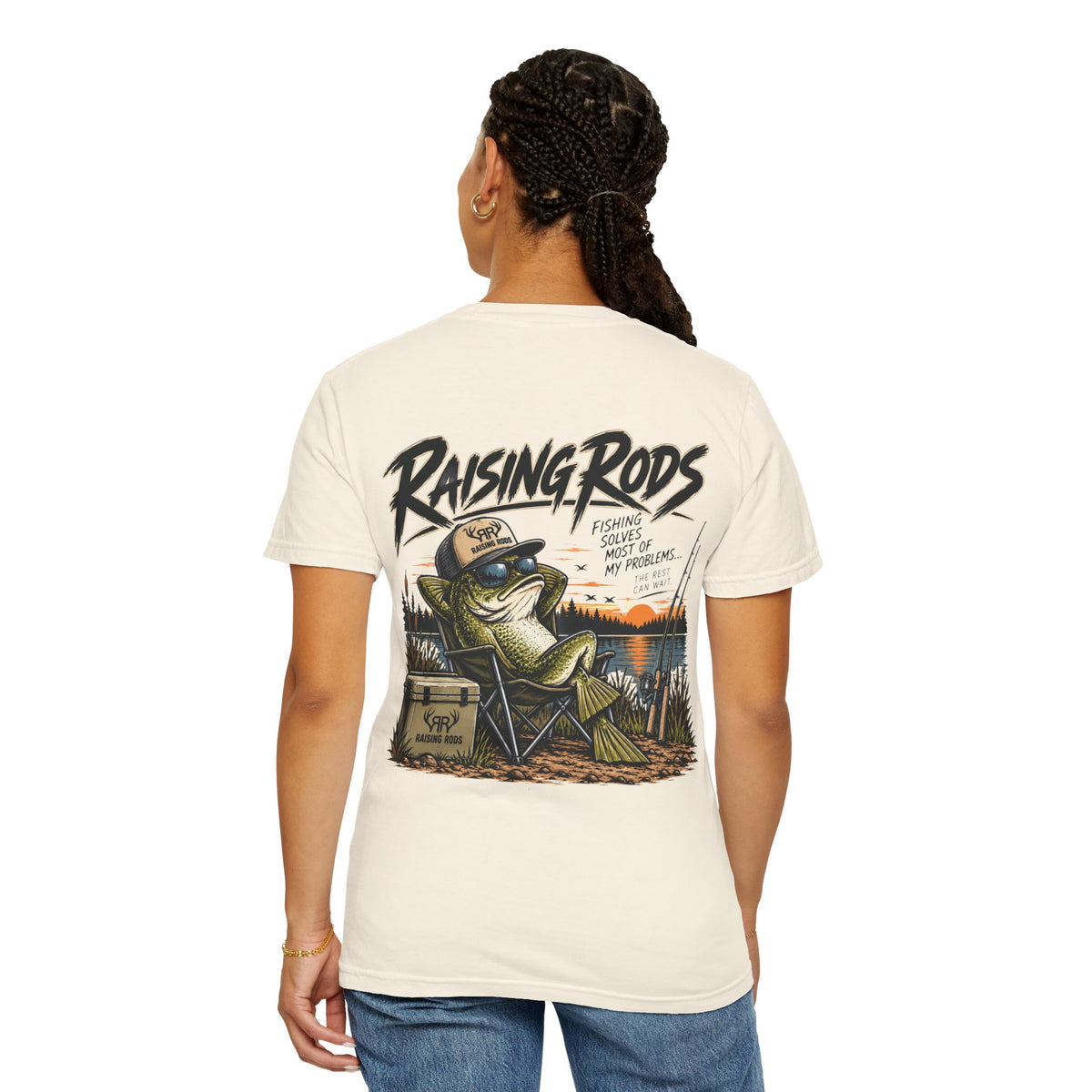 Fishing T-Shirt — "Raising Rods" Bass Fishing Graphic Tee