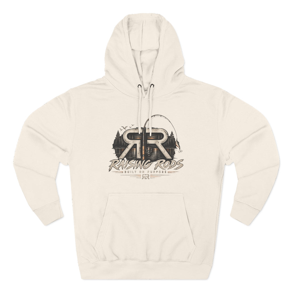 Fishing Hoodie — "Early Mornings Tight Lines" Graphic Fleece Pullover
