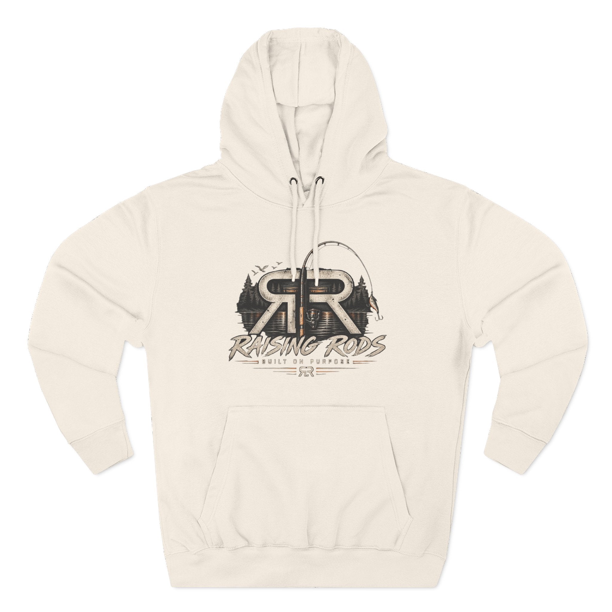 Fishing Hoodie — "Early Mornings Tight Lines" Graphic Fleece Pullover