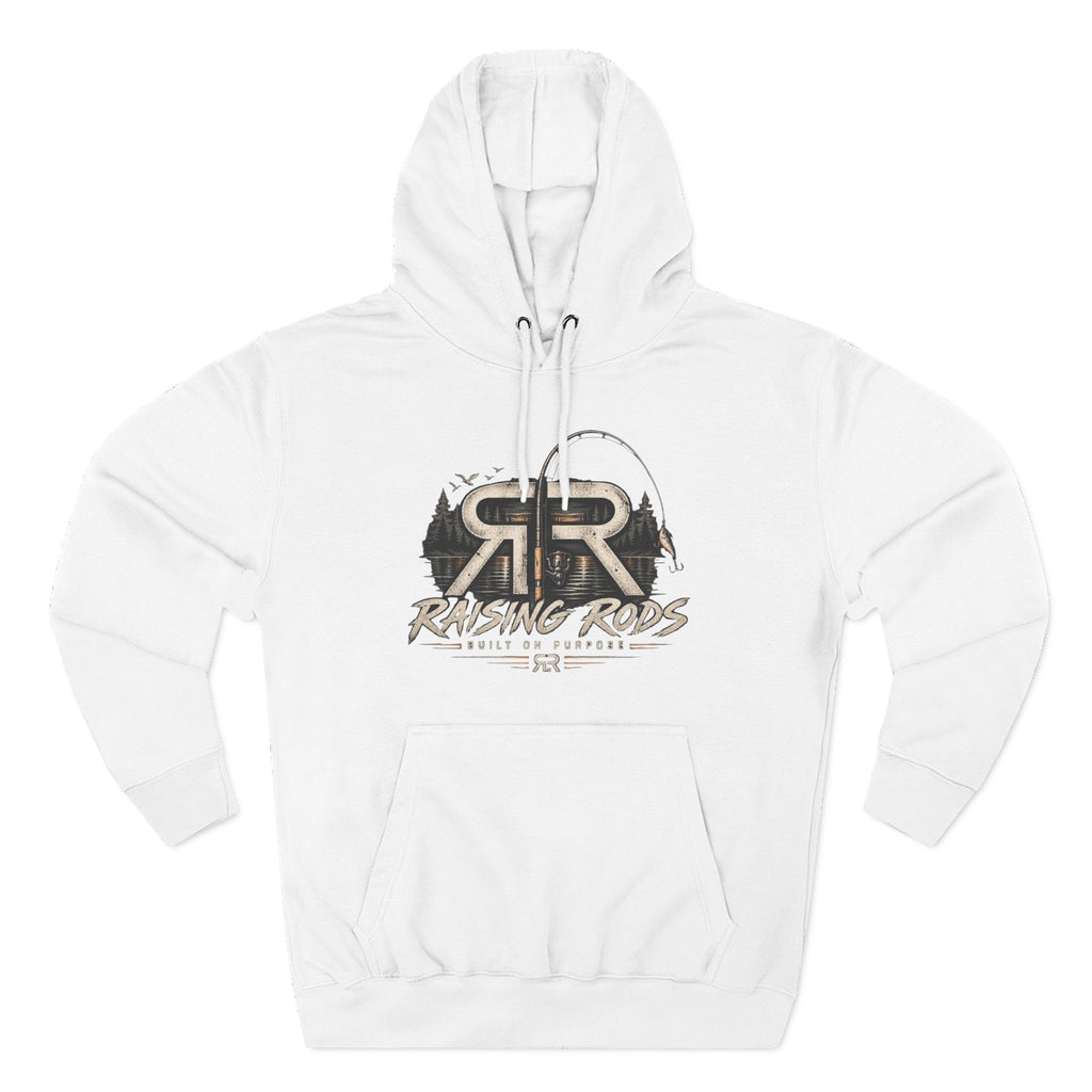 Fishing Hoodie — "Early Mornings Tight Lines" Graphic Fleece Pullover