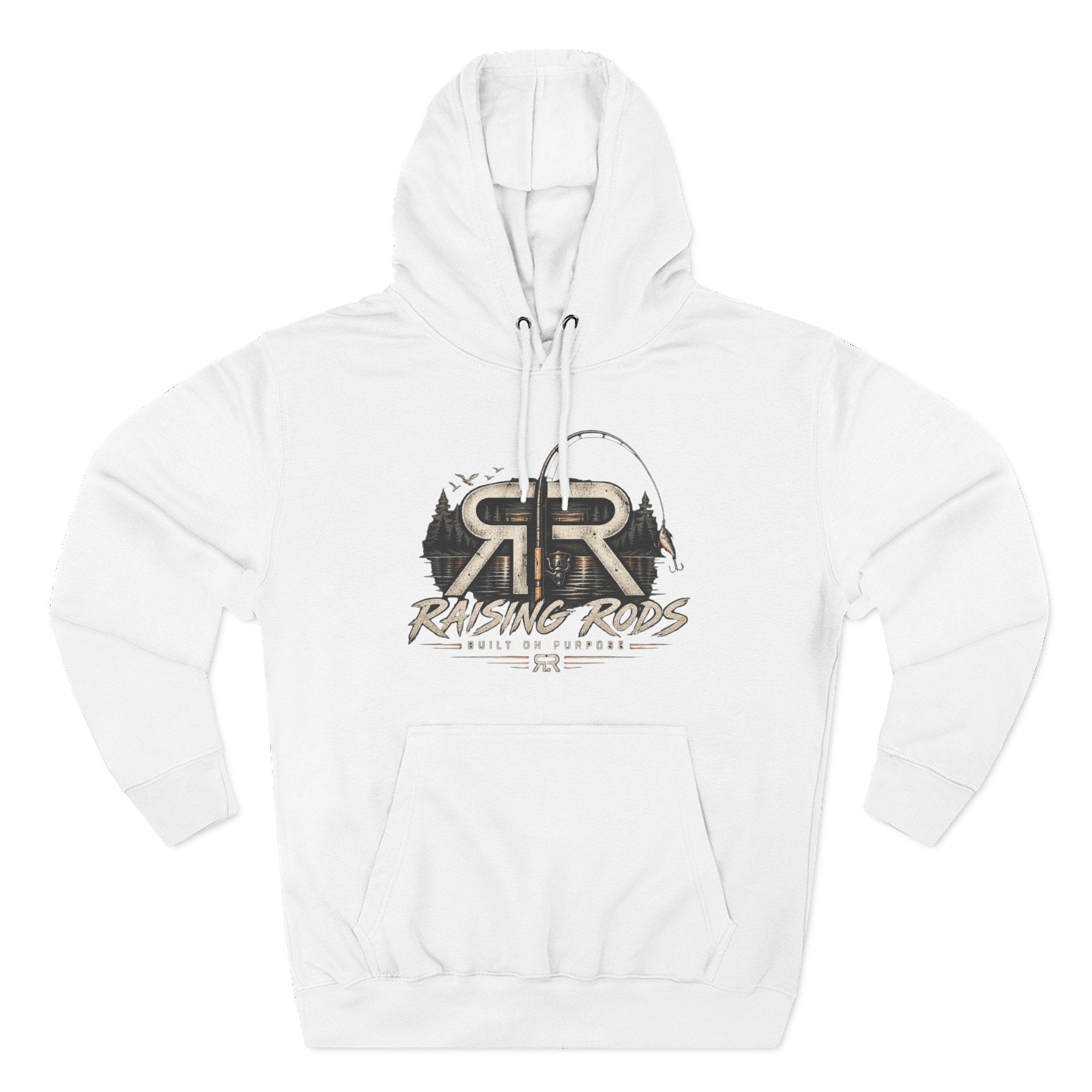 Fishing Hoodie — "Early Mornings Tight Lines" Graphic Fleece Pullover