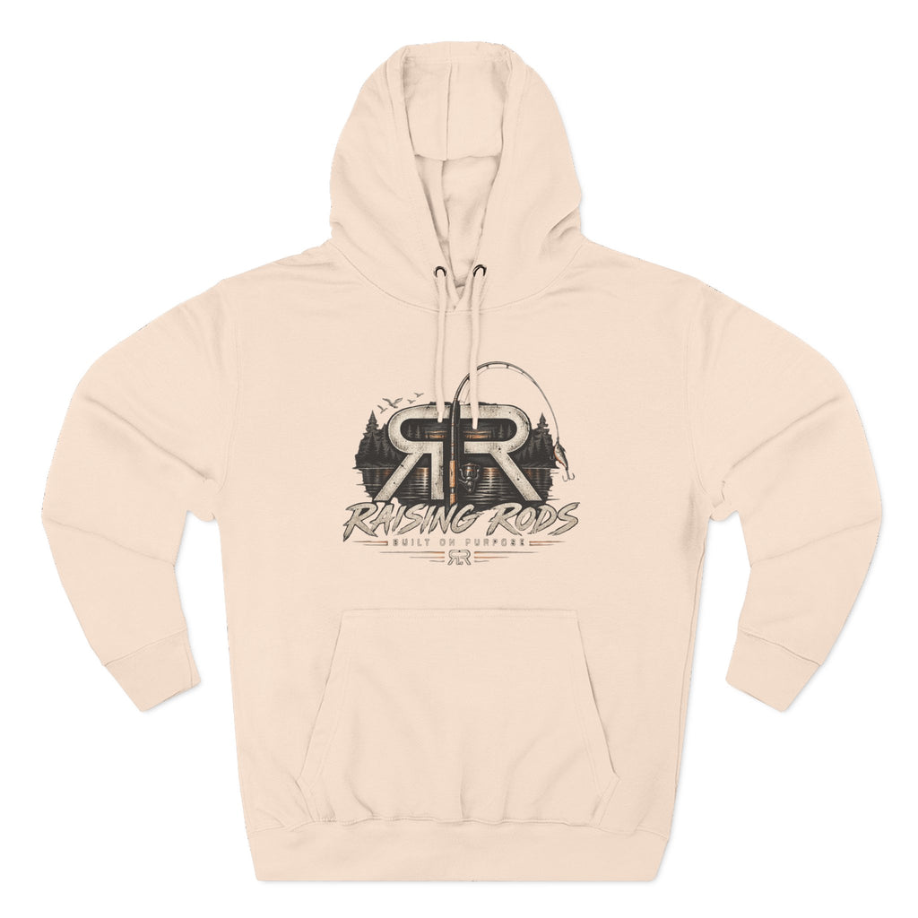 Fishing Hoodie — "Early Mornings Tight Lines" Graphic Fleece Pullover
