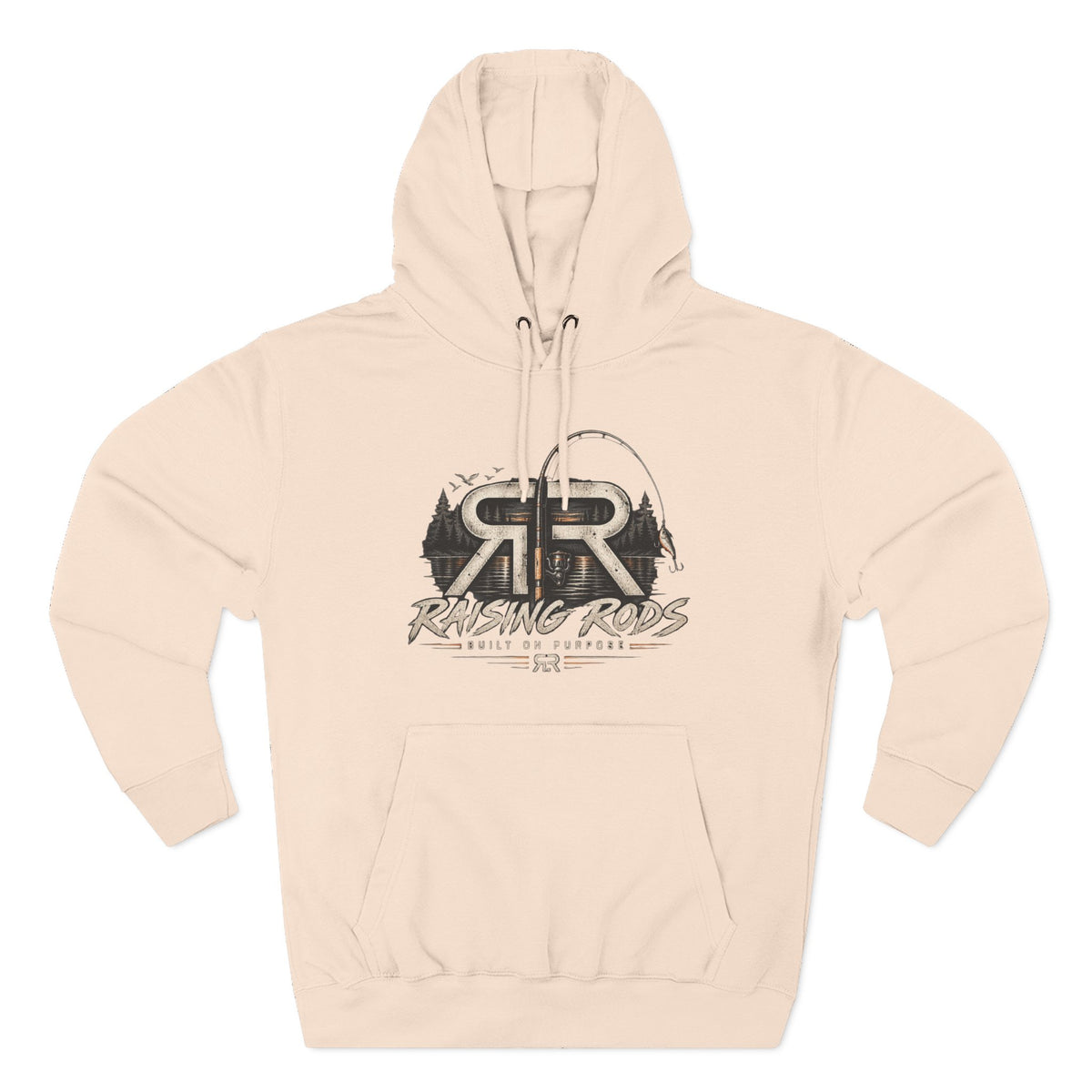 Fishing Hoodie — "Early Mornings Tight Lines" Graphic Fleece Pullover