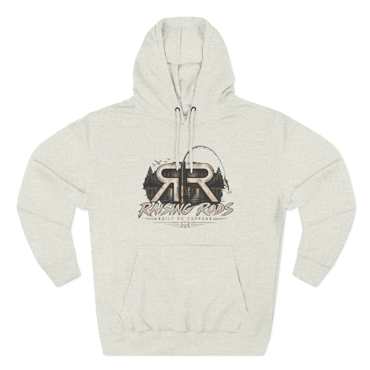 Fishing Hoodie — "Early Mornings Tight Lines" Graphic Fleece Pullover