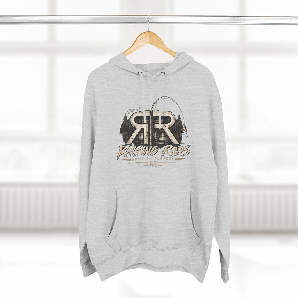 Fishing Hoodie — "Early Mornings Tight Lines" Graphic Fleece Pullover
