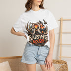 Hunting Logo T-Shirt — "Raising Rods" Deer & Duck Outdoor Tee