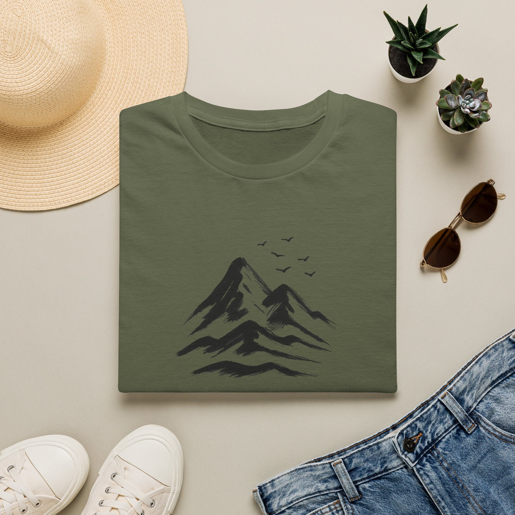 Mountains and birds T-Shirt