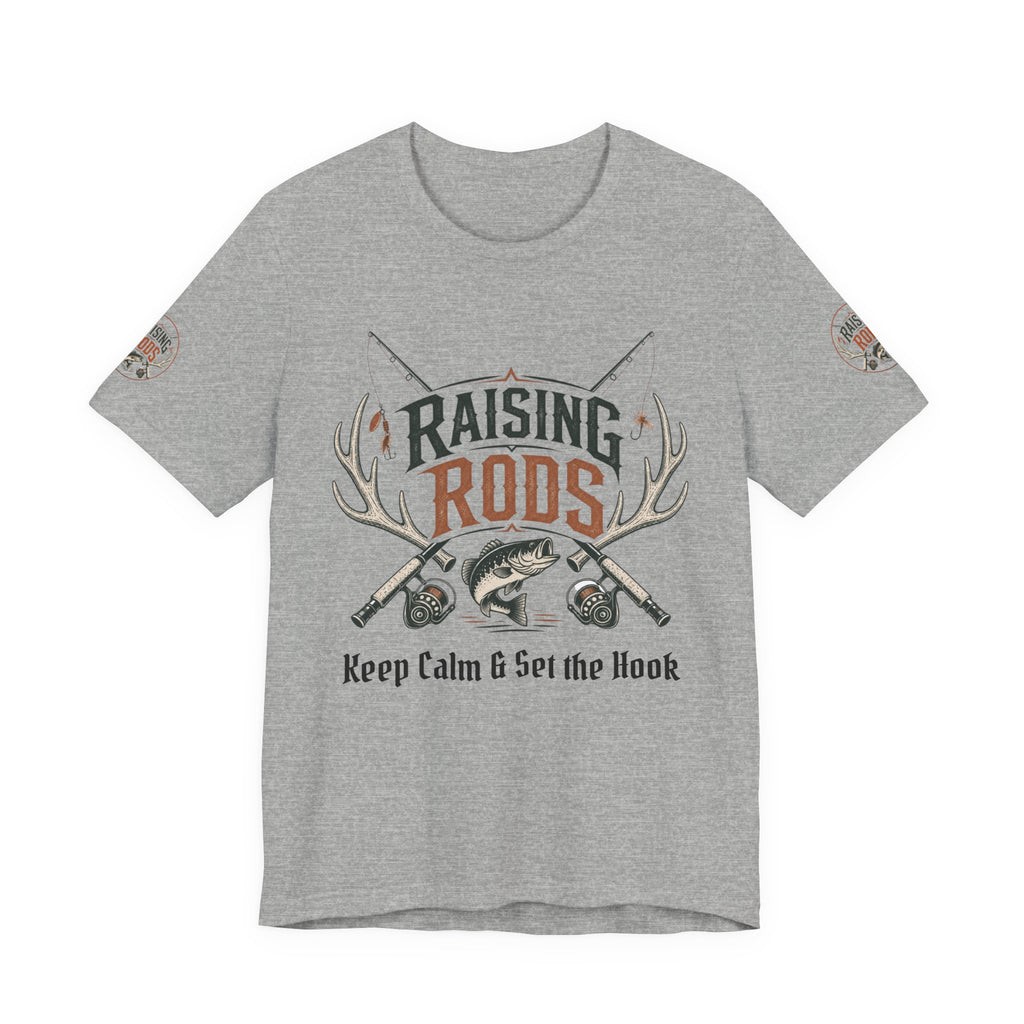 Raising Rods Fishing Tee — "Keep Calm & Get the Hook" Angler T‑Shirt