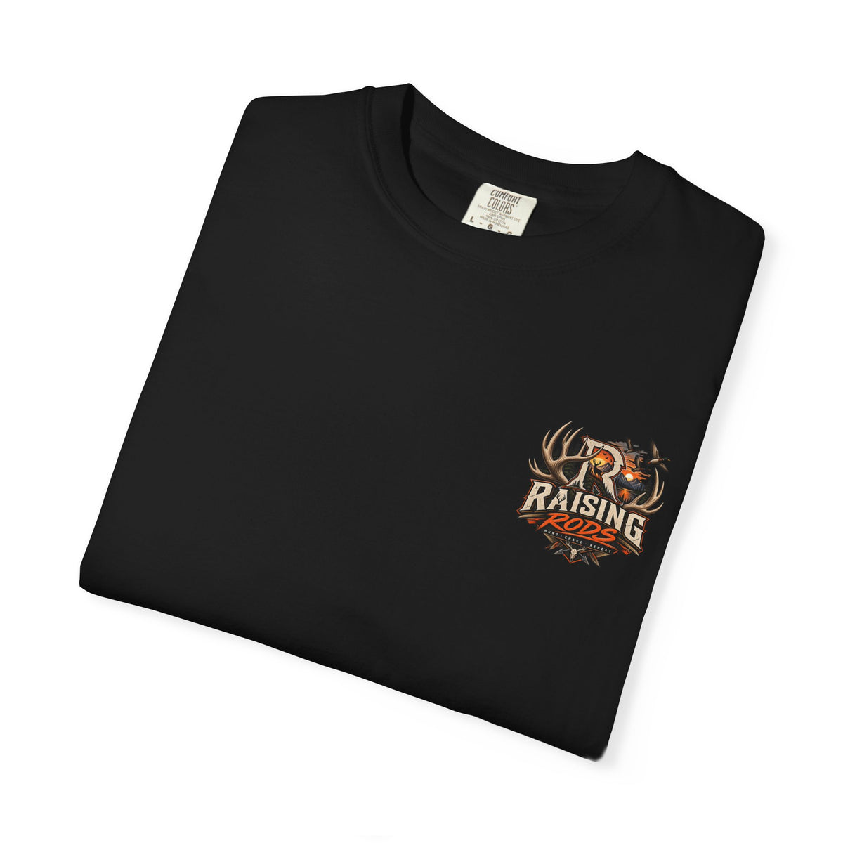 Raising Rods Hunting T-Shirt — Outdoor Deer & Duck Logo Tee