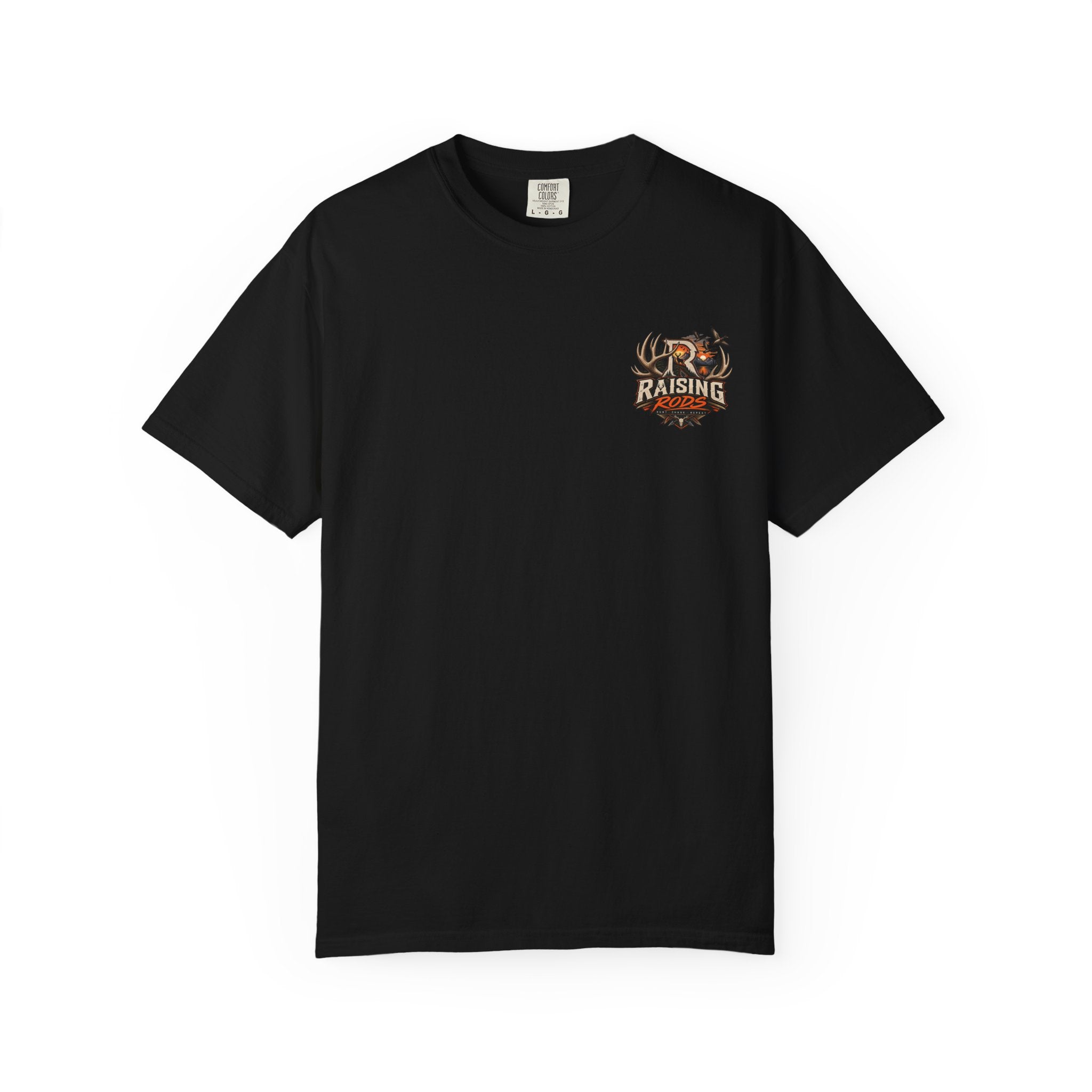 Raising Rods Hunting T-Shirt — Outdoor Deer & Duck Logo Tee