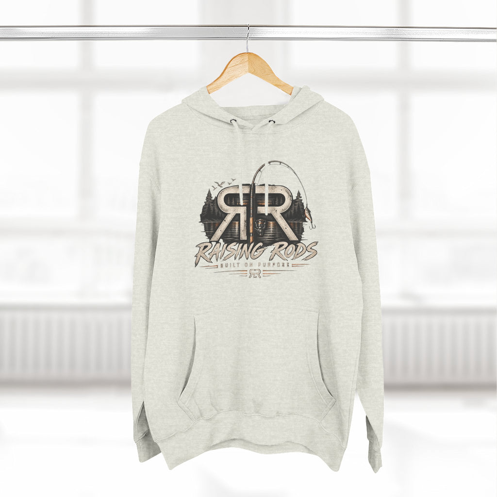 Fishing Hoodie — "Early Mornings Tight Lines" Graphic Fleece Pullover