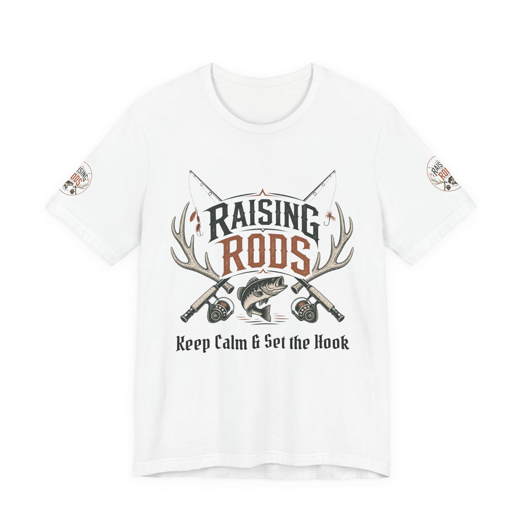 Raising Rods Fishing Tee — "Keep Calm & Get the Hook" Angler T‑Shirt