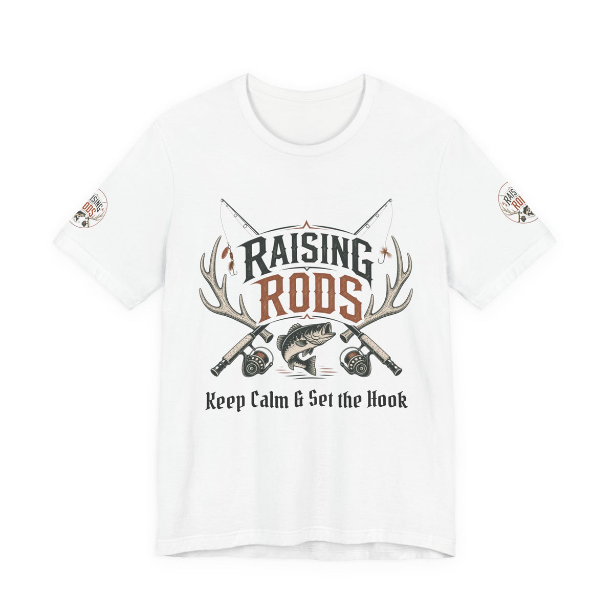 Raising Rods Fishing Tee — "Keep Calm & Get the Hook" Angler T‑Shirt