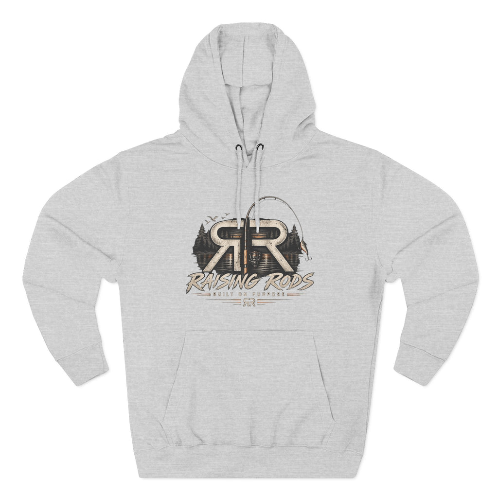 Fishing Hoodie — "Early Mornings Tight Lines" Graphic Fleece Pullover
