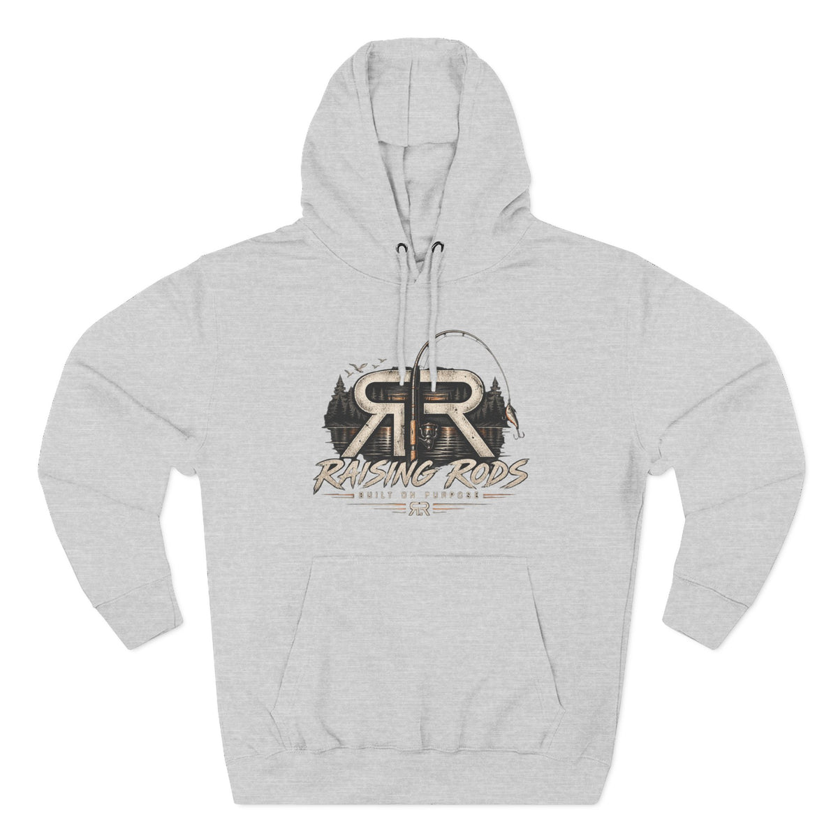 Fishing Hoodie — "Early Mornings Tight Lines" Graphic Fleece Pullover