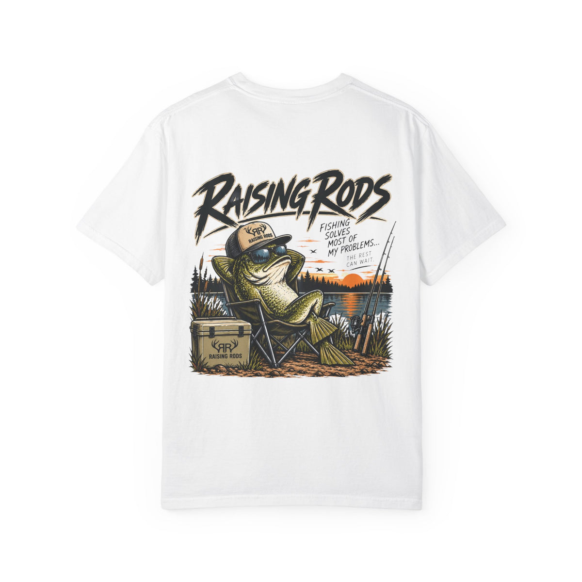 Fishing T-Shirt — "Raising Rods" Bass Fishing Graphic Tee