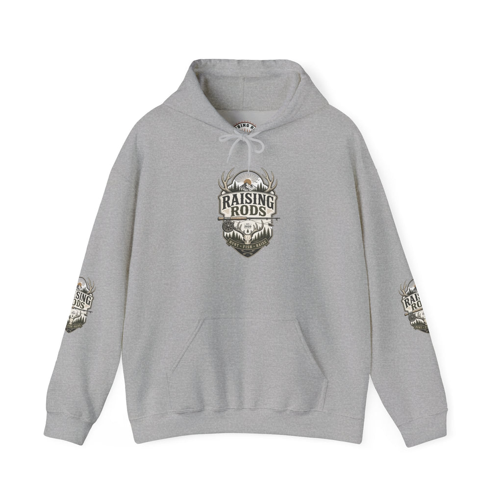 Raising Rods Deer Antler Hoodie — Hunting Crewneck Pullover