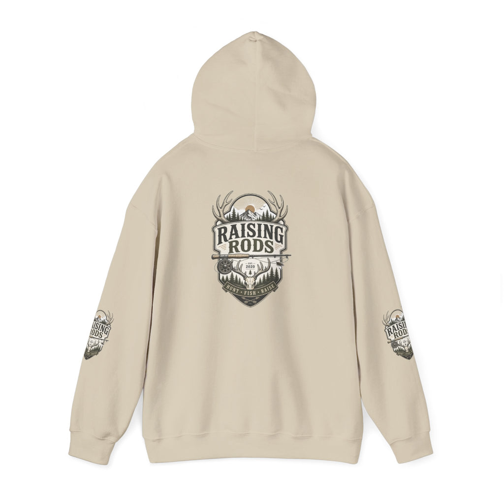 Raising Rods Deer Antler Hoodie — Hunting Crewneck Pullover