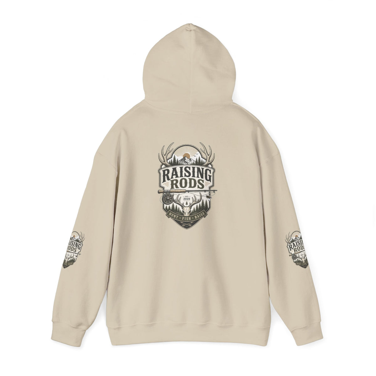 Raising Rods Deer Antler Hoodie — Hunting Crewneck Pullover
