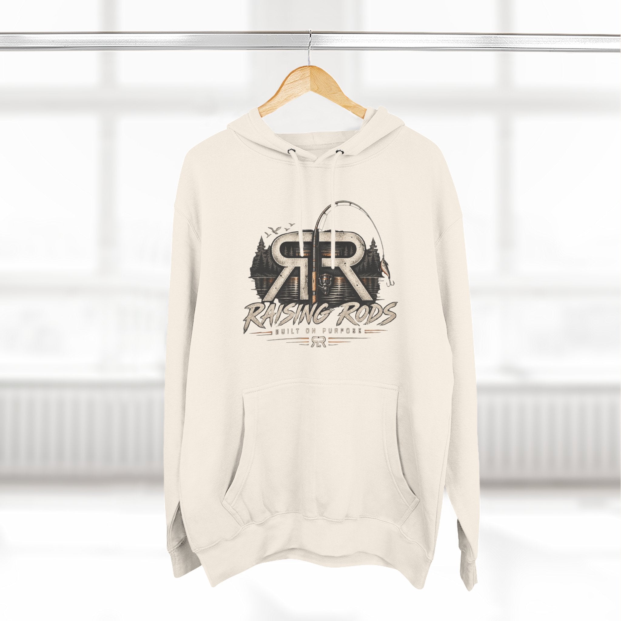 Fishing Hoodie — "Early Mornings Tight Lines" Graphic Fleece Pullover
