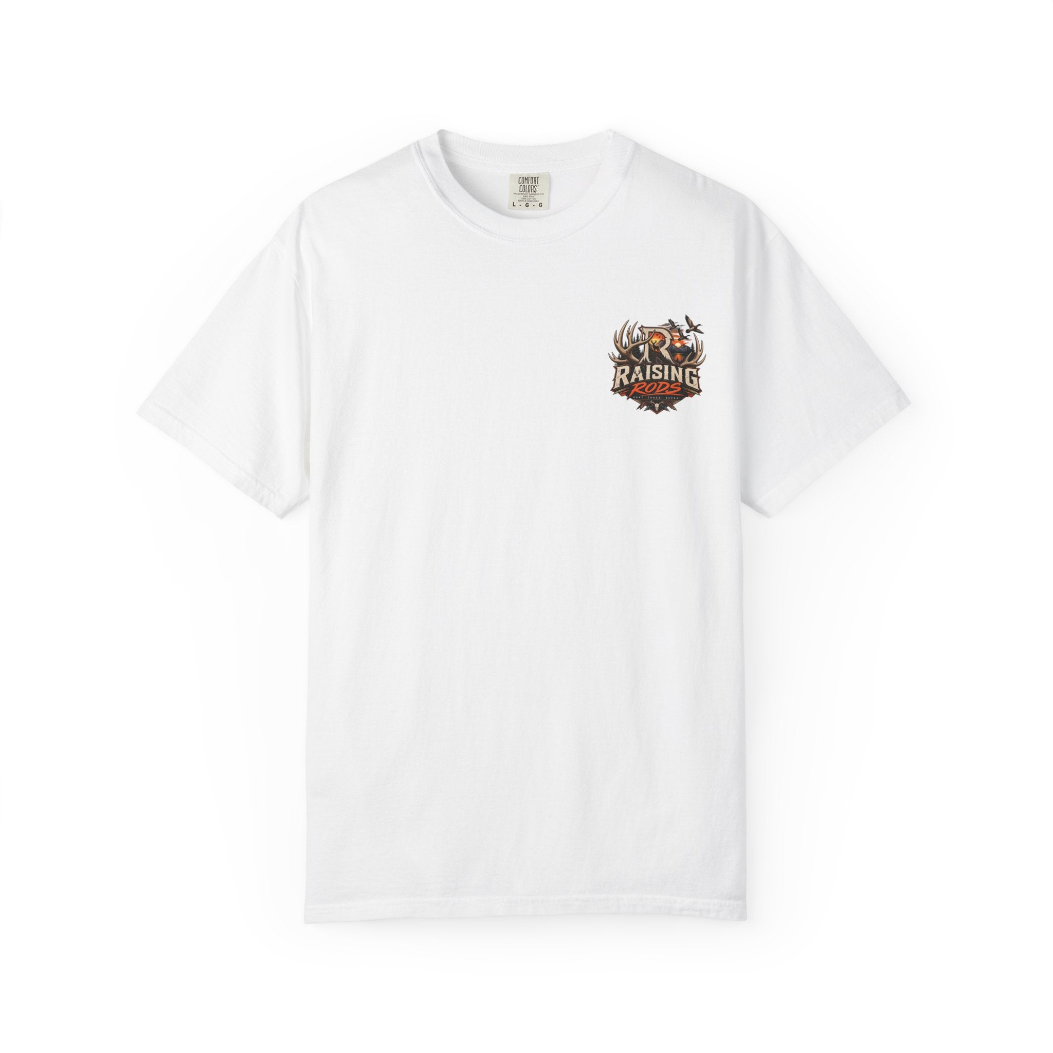 Raising Rods Hunting T-Shirt — Outdoor Deer & Duck Logo Tee