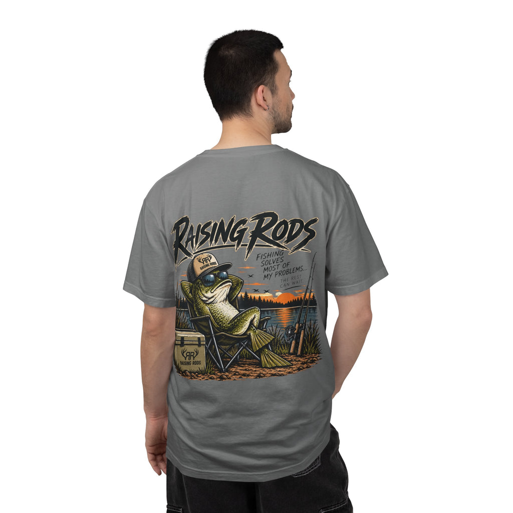 Fishing T-Shirt — "Raising Rods" Bass Fishing Graphic Tee