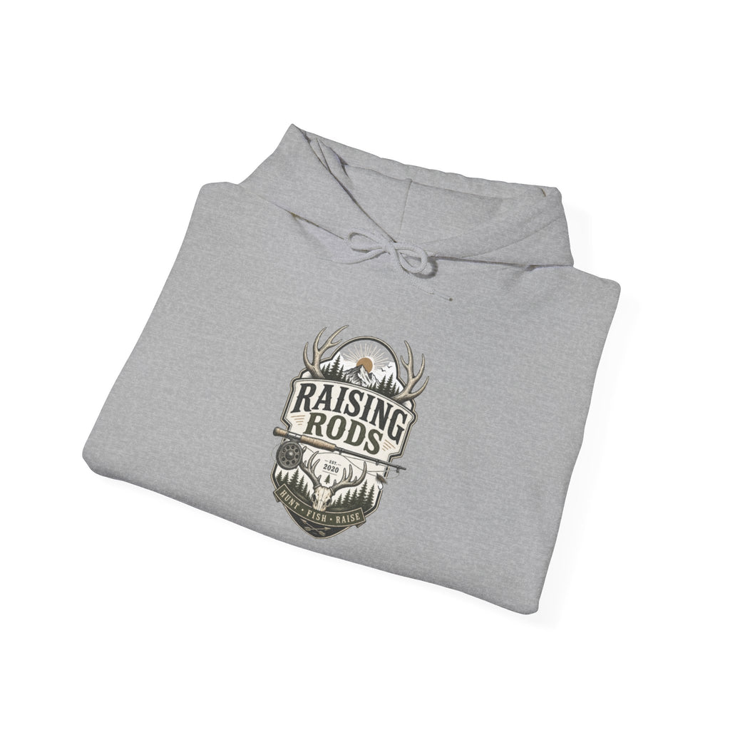 Raising Rods Deer Antler Hoodie — Hunting Crewneck Pullover