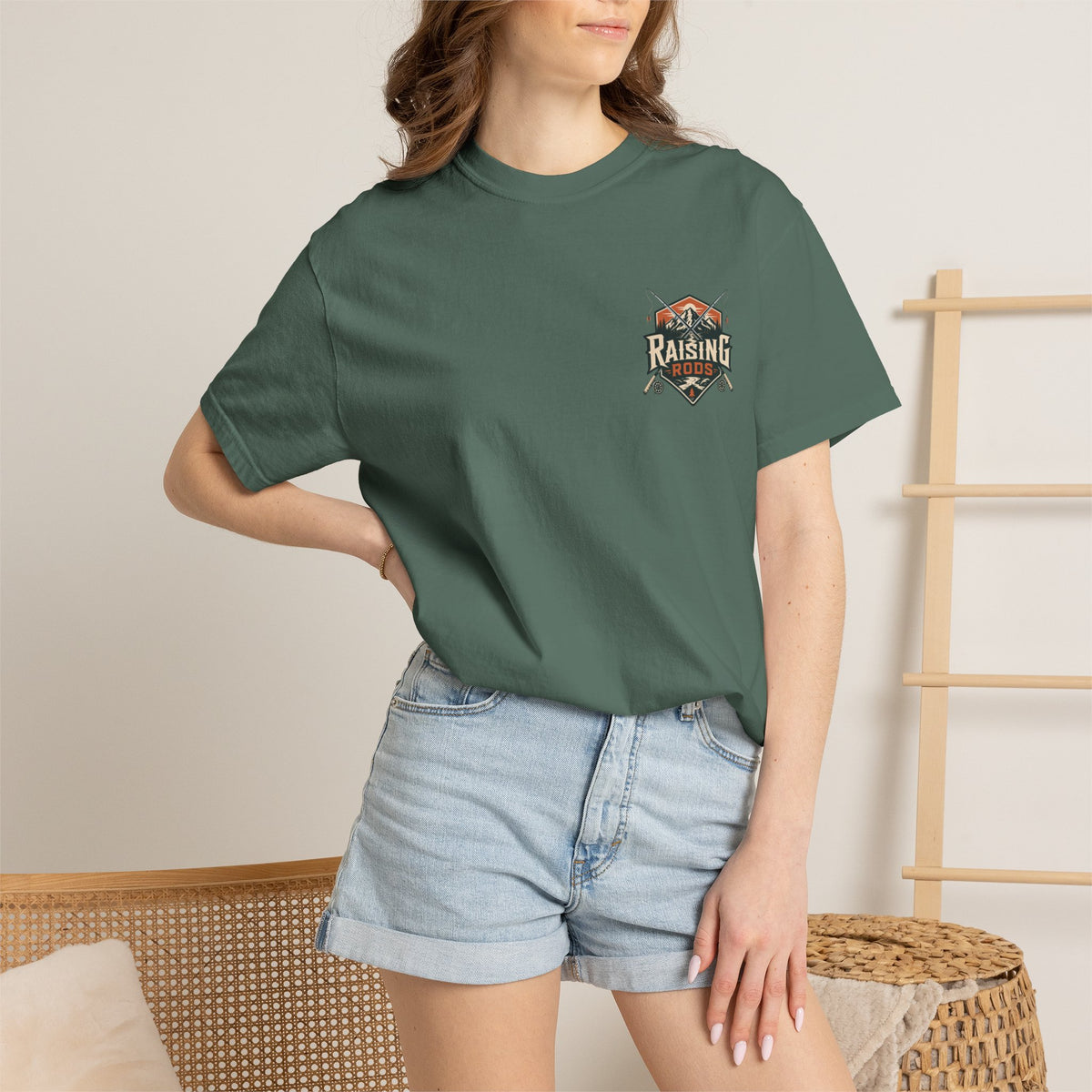 Fishing T-Shirt — "Raising Rods" Bass Fishing Graphic Tee