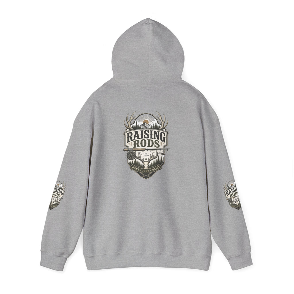 Raising Rods Deer Antler Hoodie — Hunting Crewneck Pullover