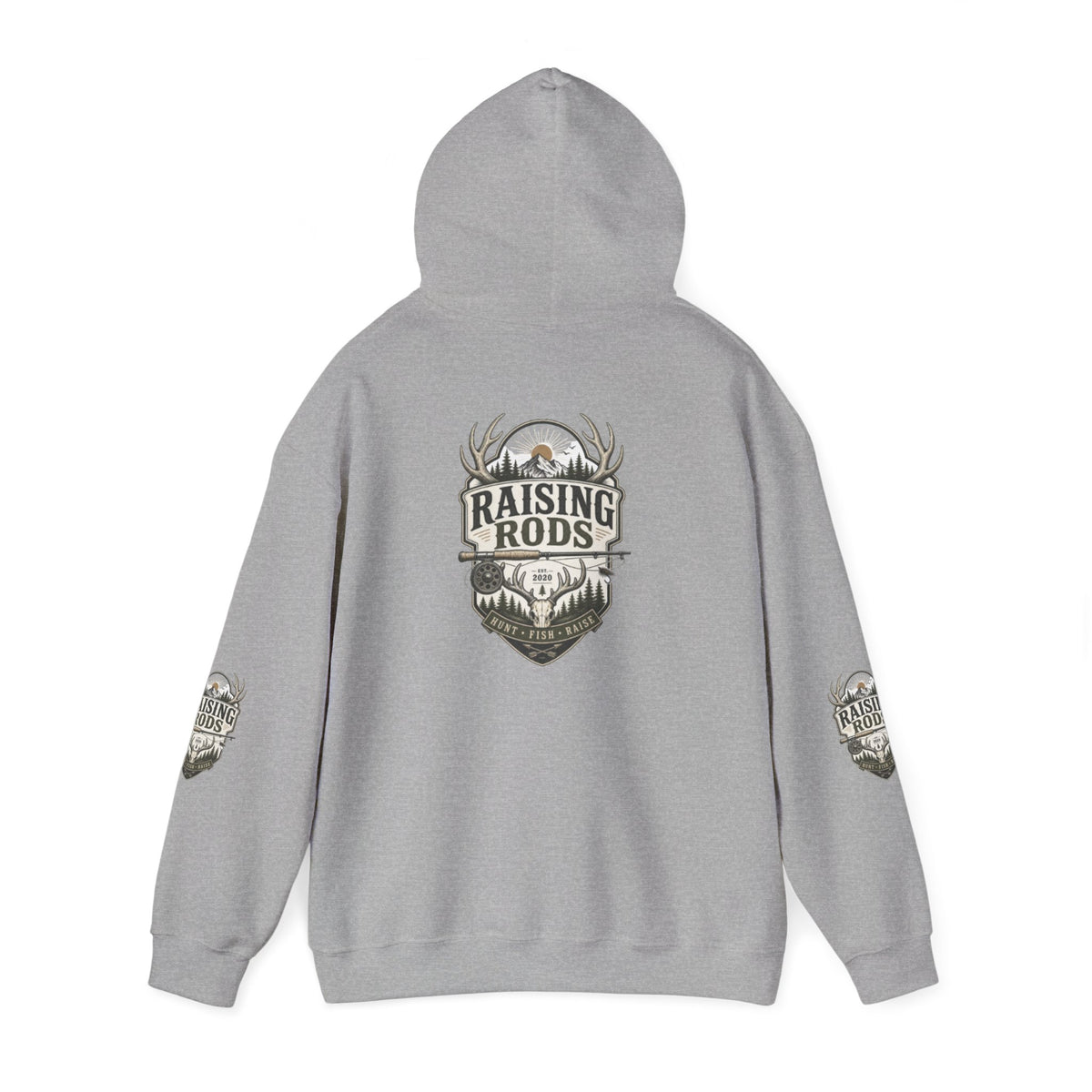 Raising Rods Deer Antler Hoodie — Hunting Crewneck Pullover