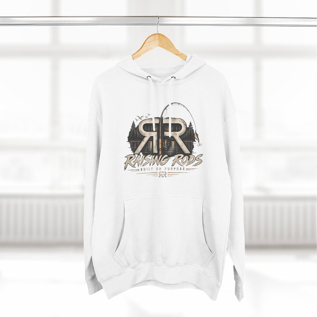 Fishing Hoodie — "Early Mornings Tight Lines" Graphic Fleece Pullover
